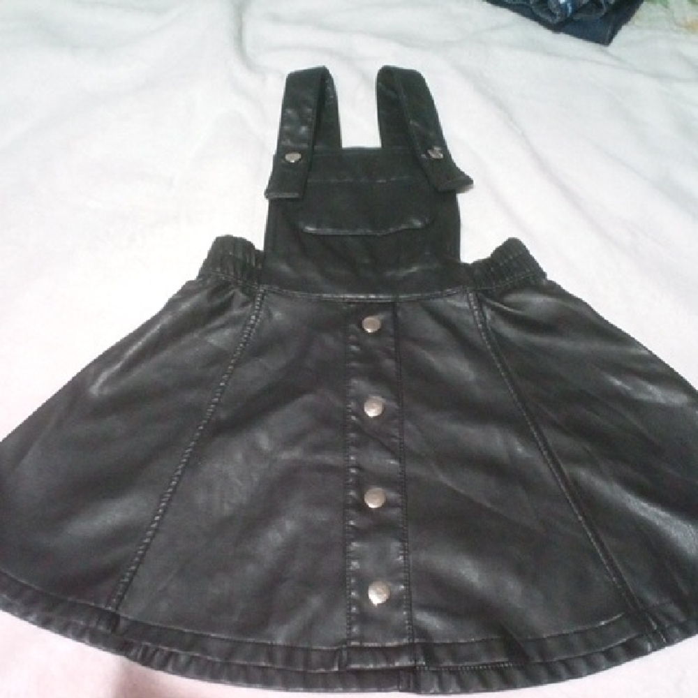 Wonder Nation Black Kids Overalls Skirt